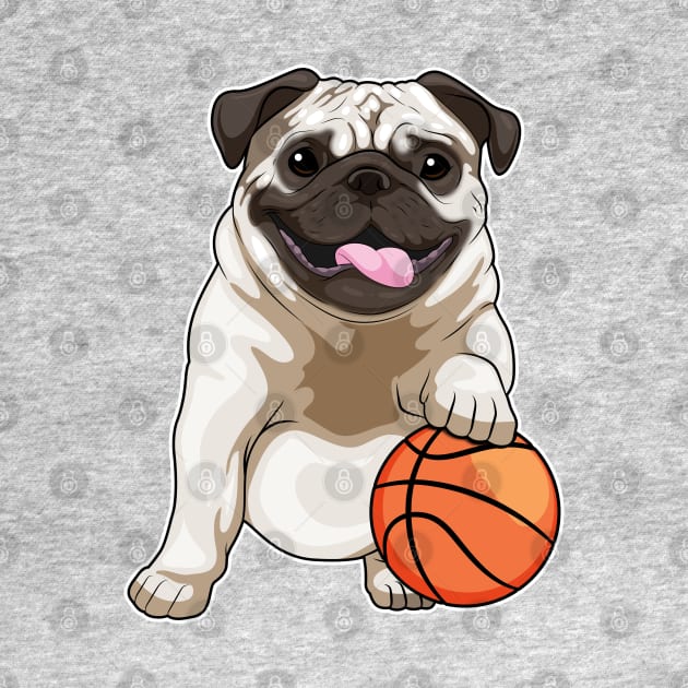 Pug Basketball player Basketball by Markus Schnabel